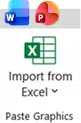 Paste graphics excel